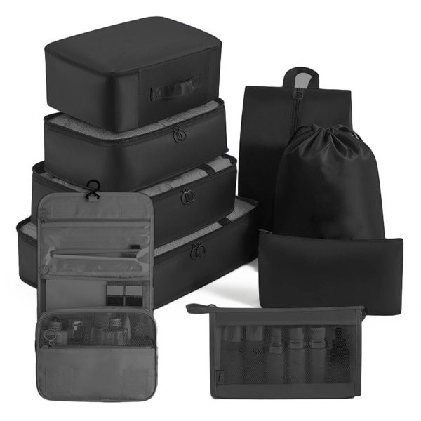Packing Cubes - 9 PCS Travel Luggage Organizers Bag Set