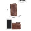 Genuine Leather Key Holder Wallet Men Coffee Black
