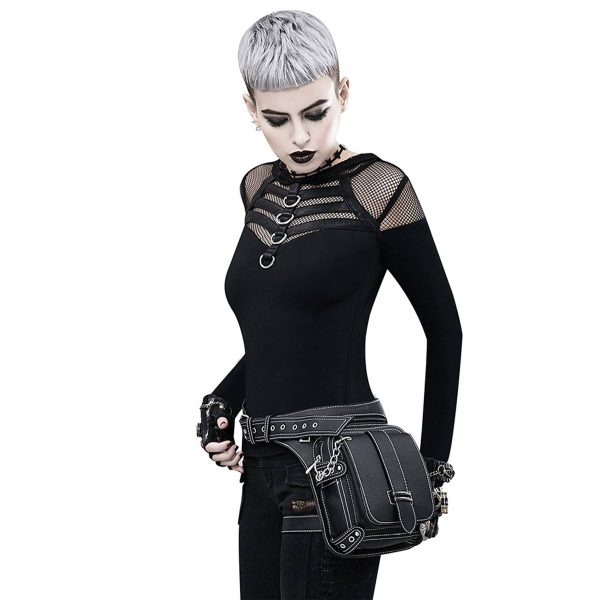 PU Steampunk vintage belt bag fanny pack