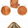 Large Waterproof Leather Backpack for Men and Women