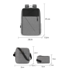 3 in 1 Oxford Backpack Set With Usb Charging Port