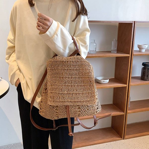 Jute Stylish woven beach backpack