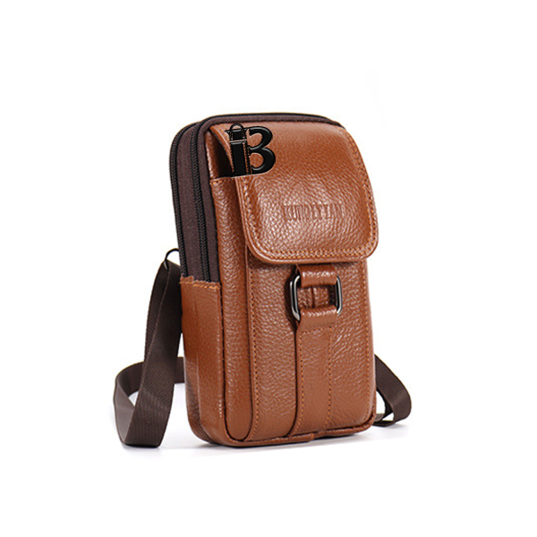 Genuine Leather Multi-functional Men's Waist Bag