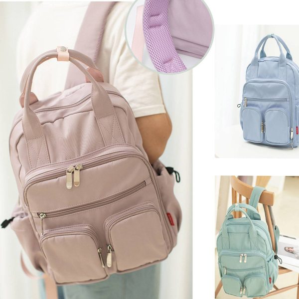 Nylon mommy shoulder diaper bag backpack