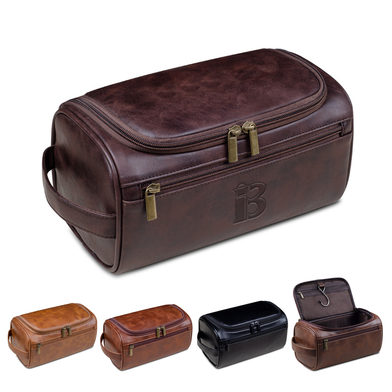 Pu Leather Personalized Toiletry Bag