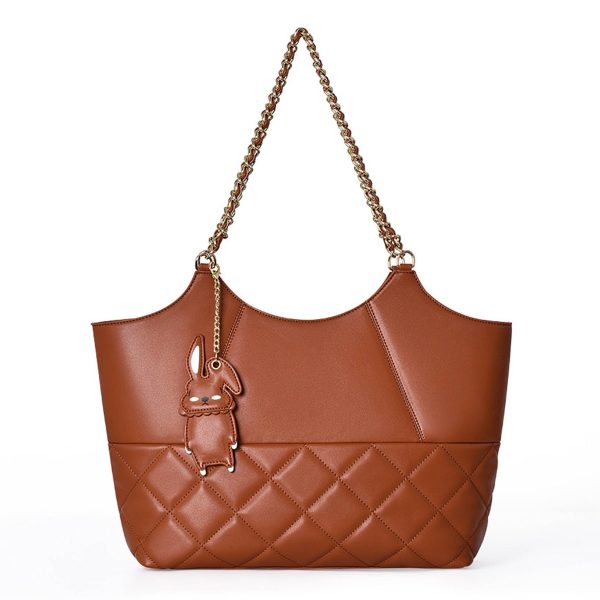 PU Leather Tote Shoulder Bag with Premium Hardware