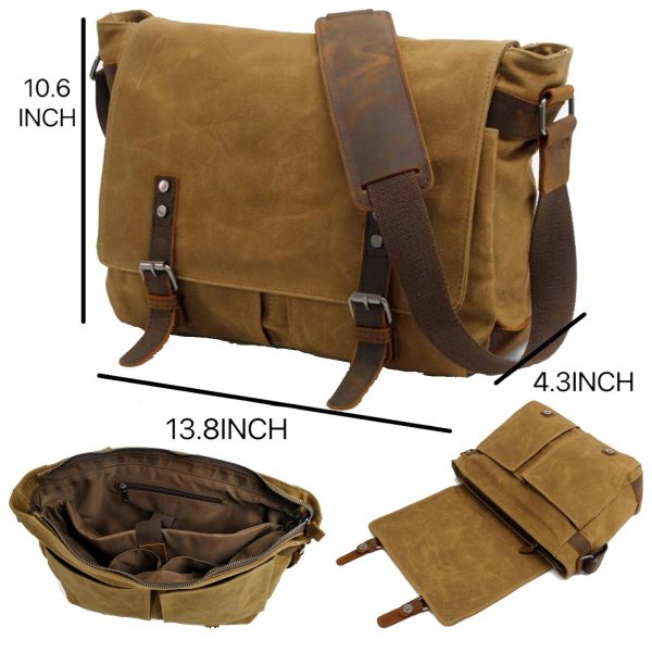 Casual canvas men's cross-body bag