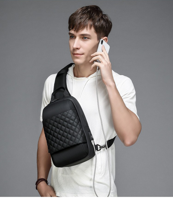 Water Repellent Cross Body Chest Bag For Men