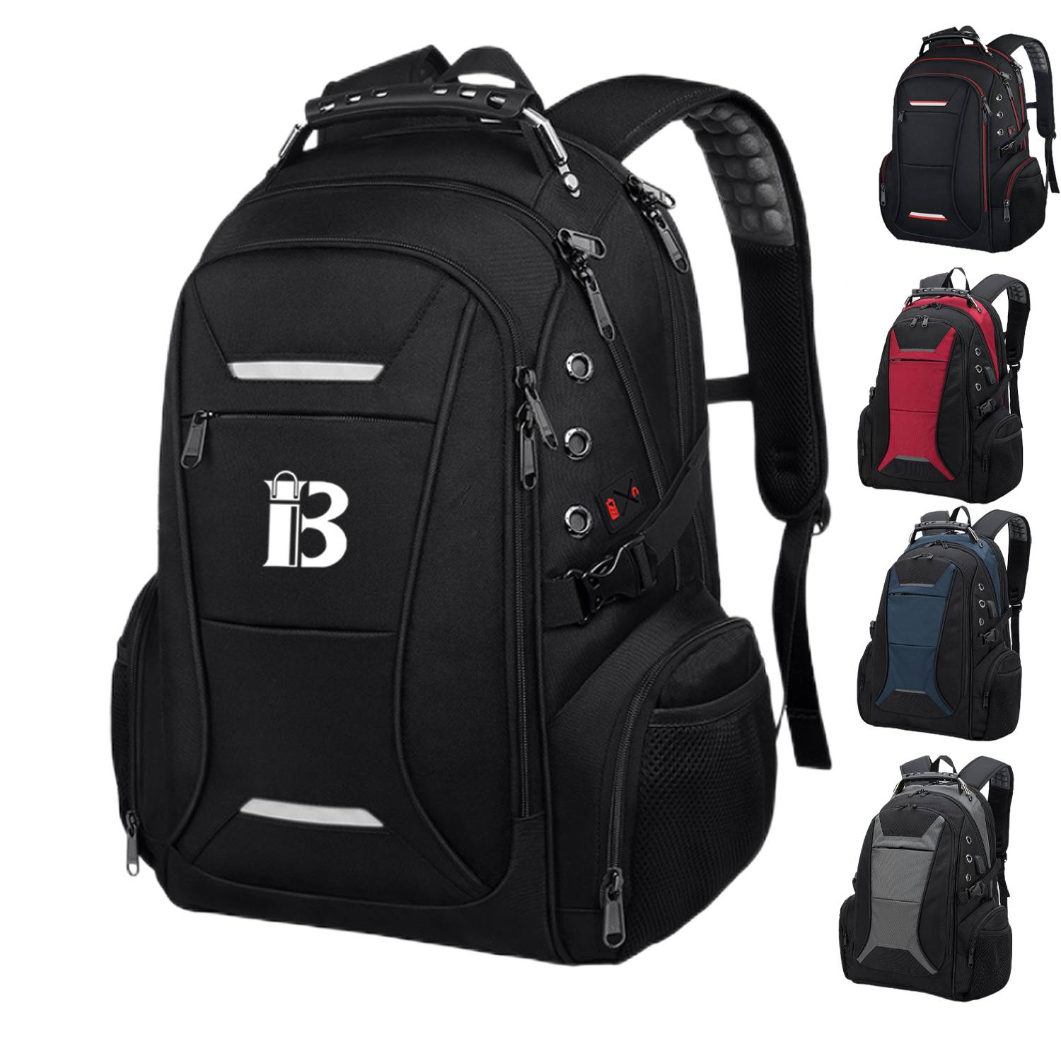 Business Computer Nylon Backpack With Earphone Port