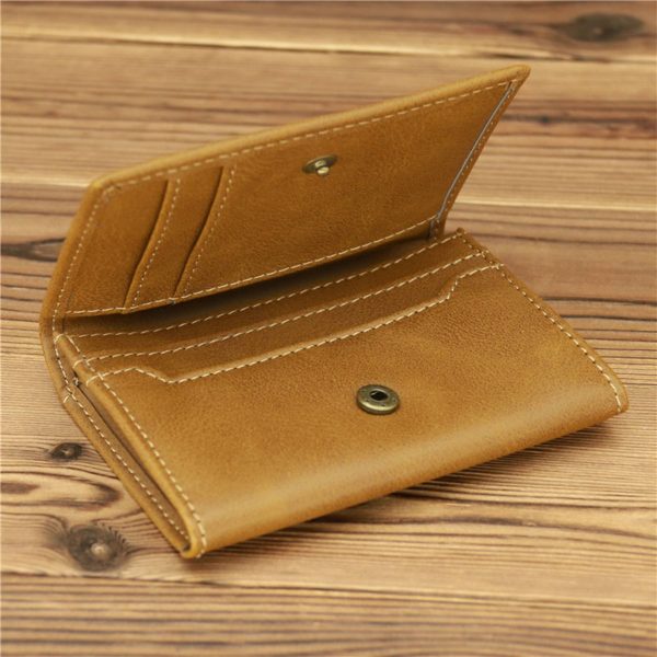 Small RFID Card Wallet Slim PU Leather Business
