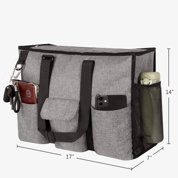 Women Large Waterproof Tote Bag w/ 12 Pockets