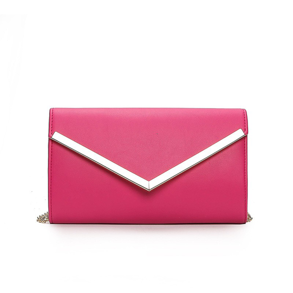 62f94f36-8588-439a-9f72-21a6307f279e_BGZA287.6.png PU Leather Envelope Hardware Chain Diagonal Crossbody Bag