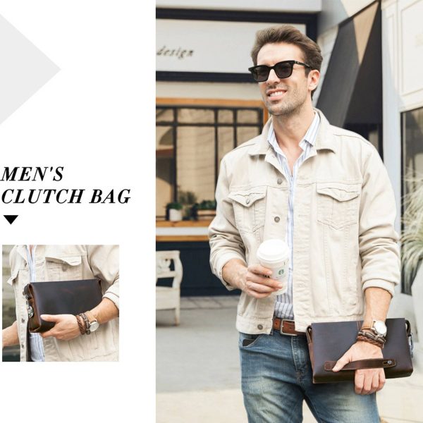 Genuine Leather 8-inch computer Waterproof Messenger Bags