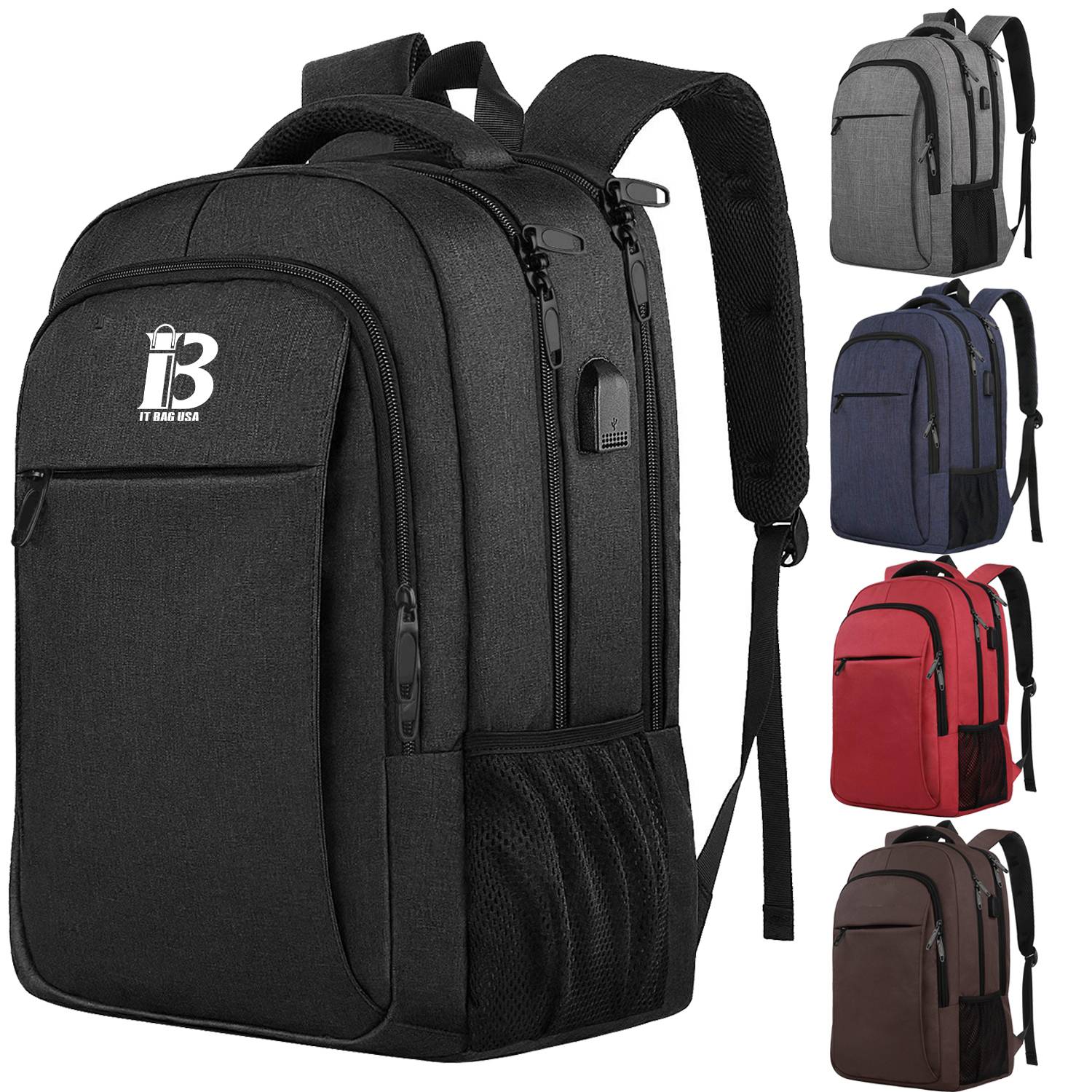 Business Anti Theft Laptop Backpack with USB Charging Port