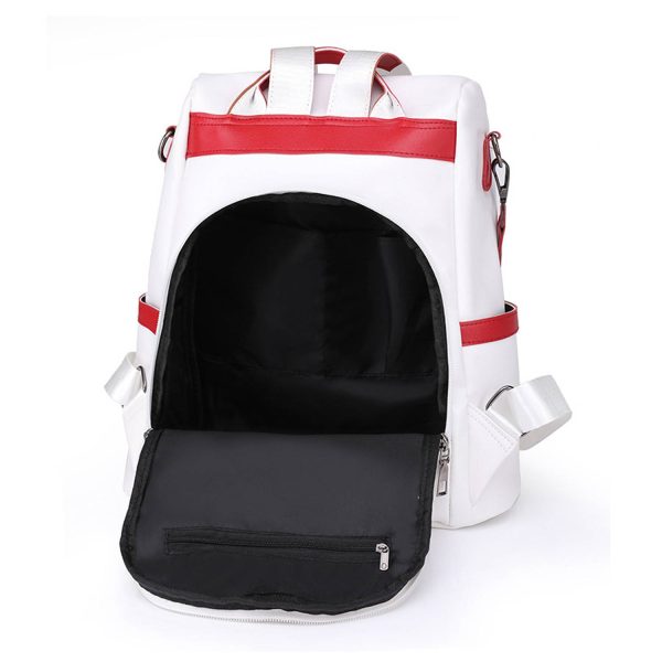 PU fashion soft leather travel backpack