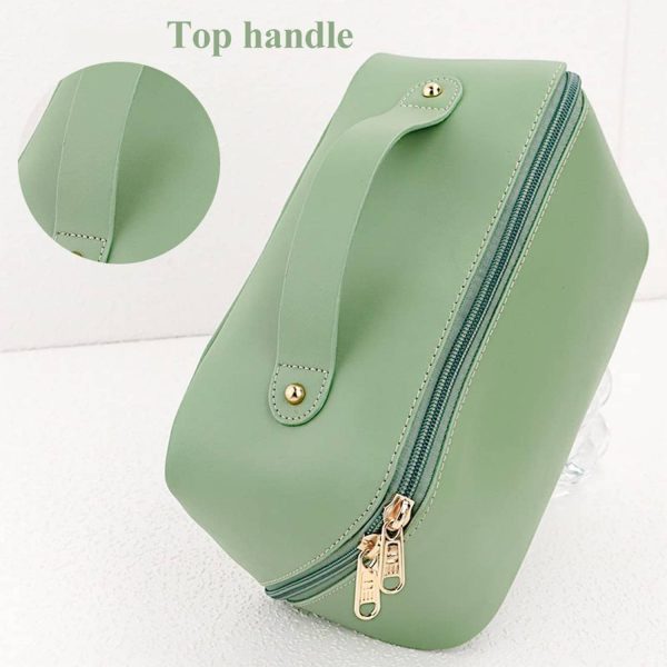 Leather Cosmetic Bag Waterproof Portable