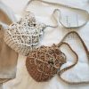 Jute Drawstring Crossbody Beach Woven Bag