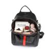 Pu Leather Black Backpack