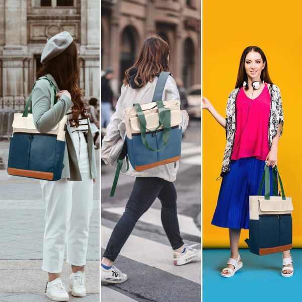 Nylon USB Convertible Daypack Laptop Computer Backpack