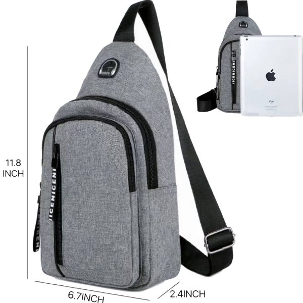 Small Water Resistan Crossbody Waist Bag With Earphone Hole