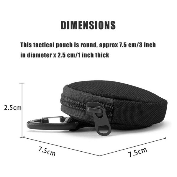Nylon Tactical Bag Small Coin Purse Keychain