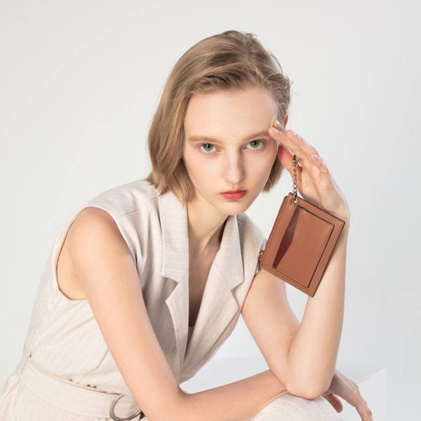 PU Leather Coin Purse W/ Keychain