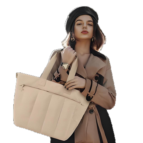 15.6-inch Zipper Tote bag with Laptop Compartment for Women