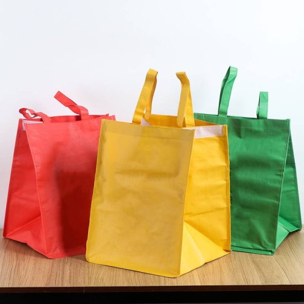 PP Woven Velcro Coated Color Printed Shopping Tote Bag