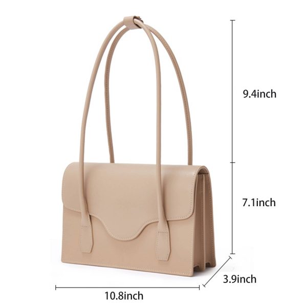 Genuine Leather Classic Underarm Tote Bag for Women