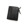 Genuine Leather Double zipper short vintage wallet