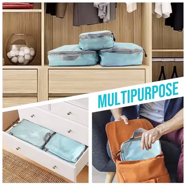 4-Piece Set of Packing Cubes Compression Bags