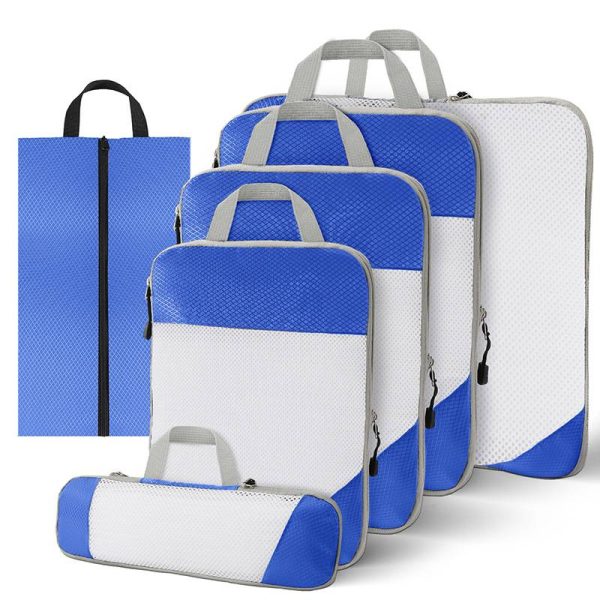 6 Piece Set Mesh Luggage Storage Bag