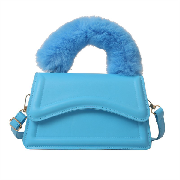 PU Solid Color Portable Diagonal Bag