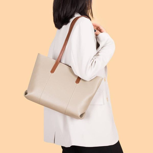 Genuine Leather Large Capacity Tote Bag
