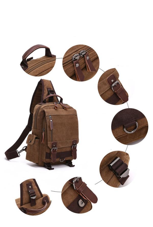 Canvas Cross-body Bag Anti-Theft For Women Men