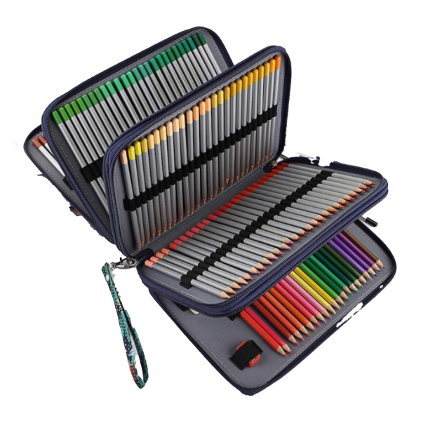 Oxford Cloth Large Capacity Printed Multi-color Pencil Bag