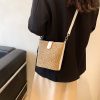 Summer Straw Women Woven Crossbody Bucket Bag