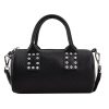 PU Leather Stylish Cylindrical Handbag Crossbody Bag