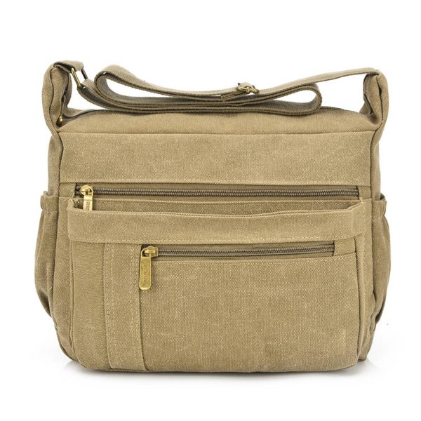 Light Weight Canvas Messenger CrossBody Bag for Women