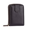Genuine leather men's organ card bag