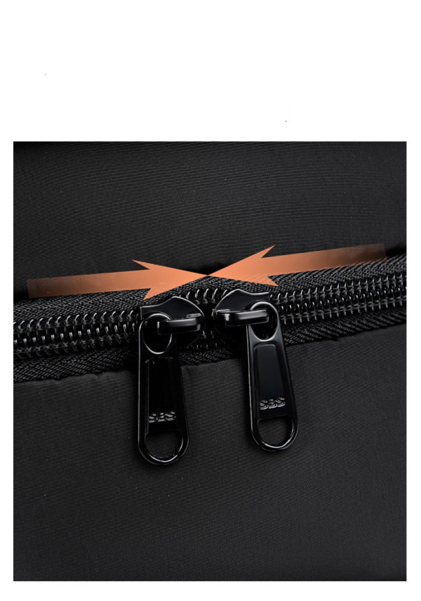 Nylon Small Black Sling Crossbody Bag With USB Charging Port