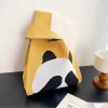 Polyester woven panda shopping bag handbag