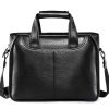 Genuine Leather Messenger Briefcase Bag