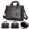 Genuine Leather Messenger Briefcase Bag
