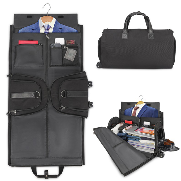 2 In 1 Heavy Hanging Garment Suitcase Duffel Bags