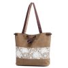 Women Printing Drawstring Canvas Tote Bags