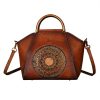 Genuine Leather retro style for girl tote bag