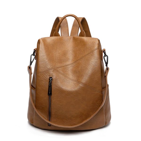 Polyurethane Women Purse Fashion Travel Shoulder Backpack