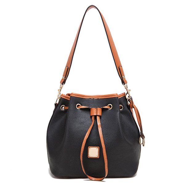 PU Large capacity cross-body bucket bag