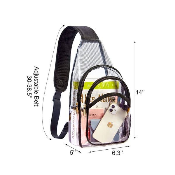 Mini PVC Clear Crossbody Shoulder Backpack for Women & Men